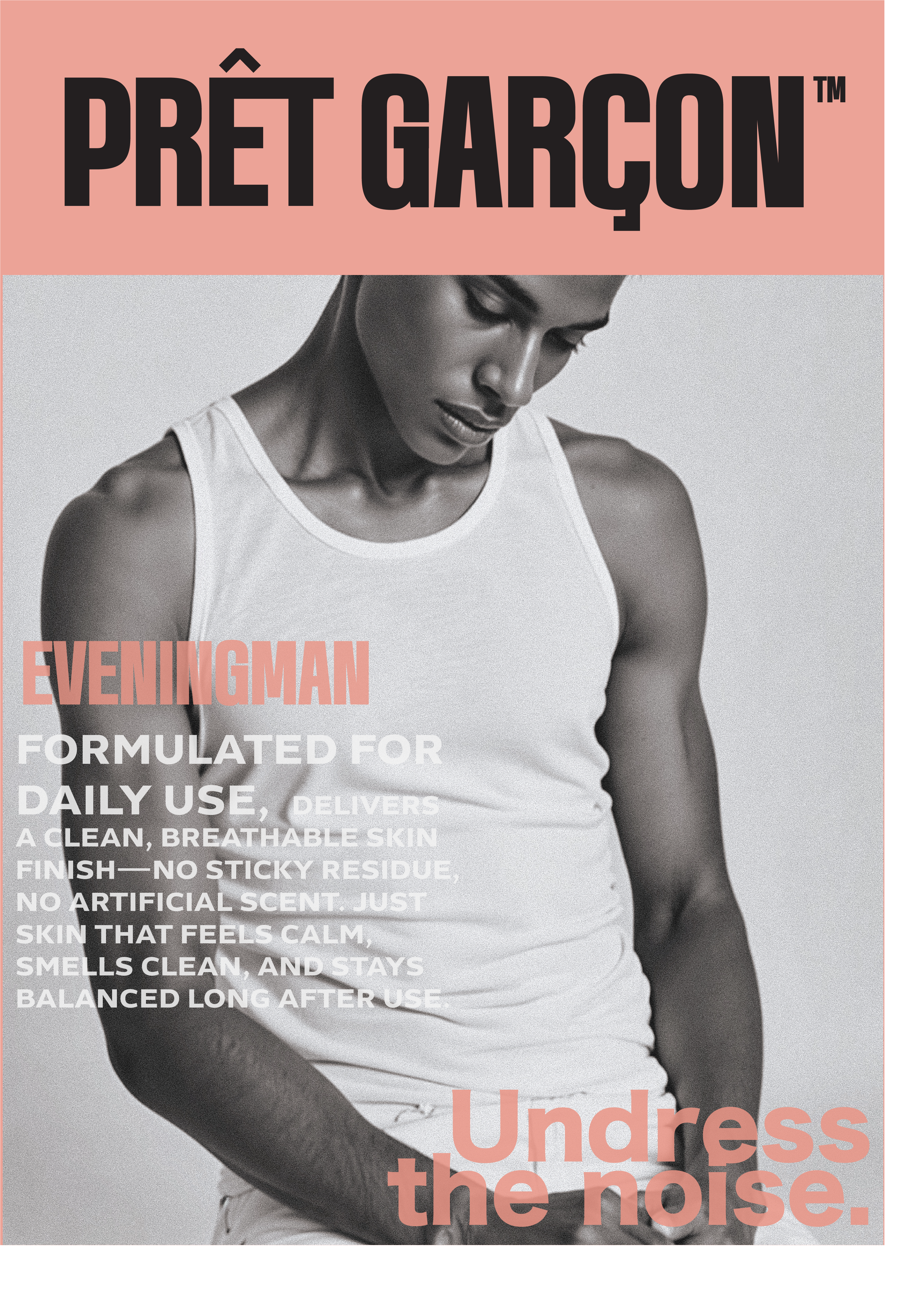 Cover image featuring male model in underwear for PRÊT GARÇON campaign